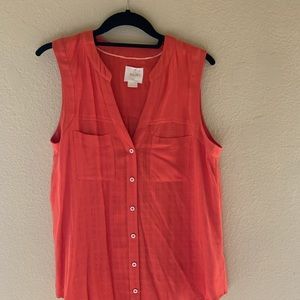 Maeve from Anthropologie blouse orge with buttons